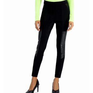Bar 111 pleather patched leggings